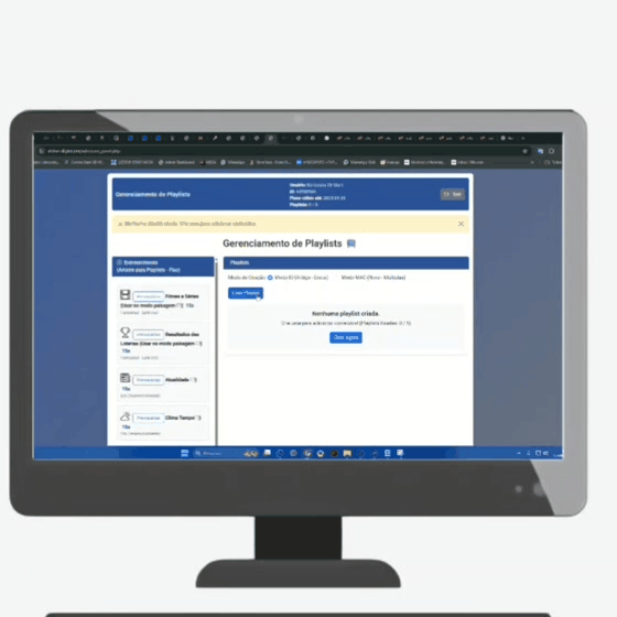 Demo do Painel no Desktop